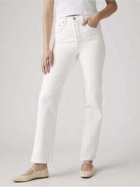 Levi’s White RIBCAGE STRAIGHT ANKLE WOMEN'S JEANS Size 27 / 27” length